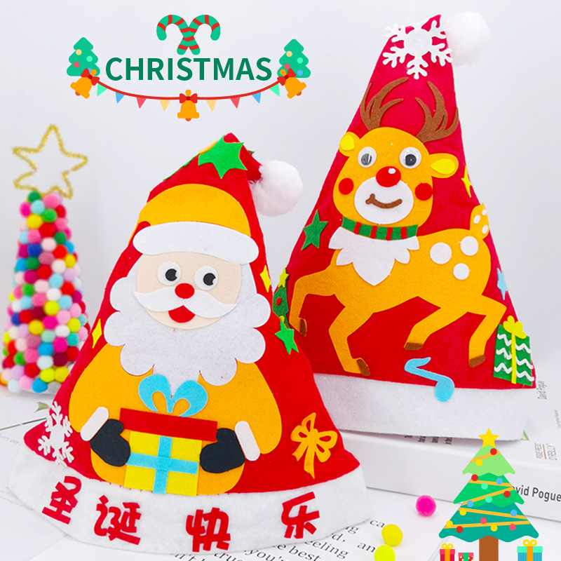 圣诞帽英语卡片图_圣诞帽卡通简笔画_圣诞帽卡通